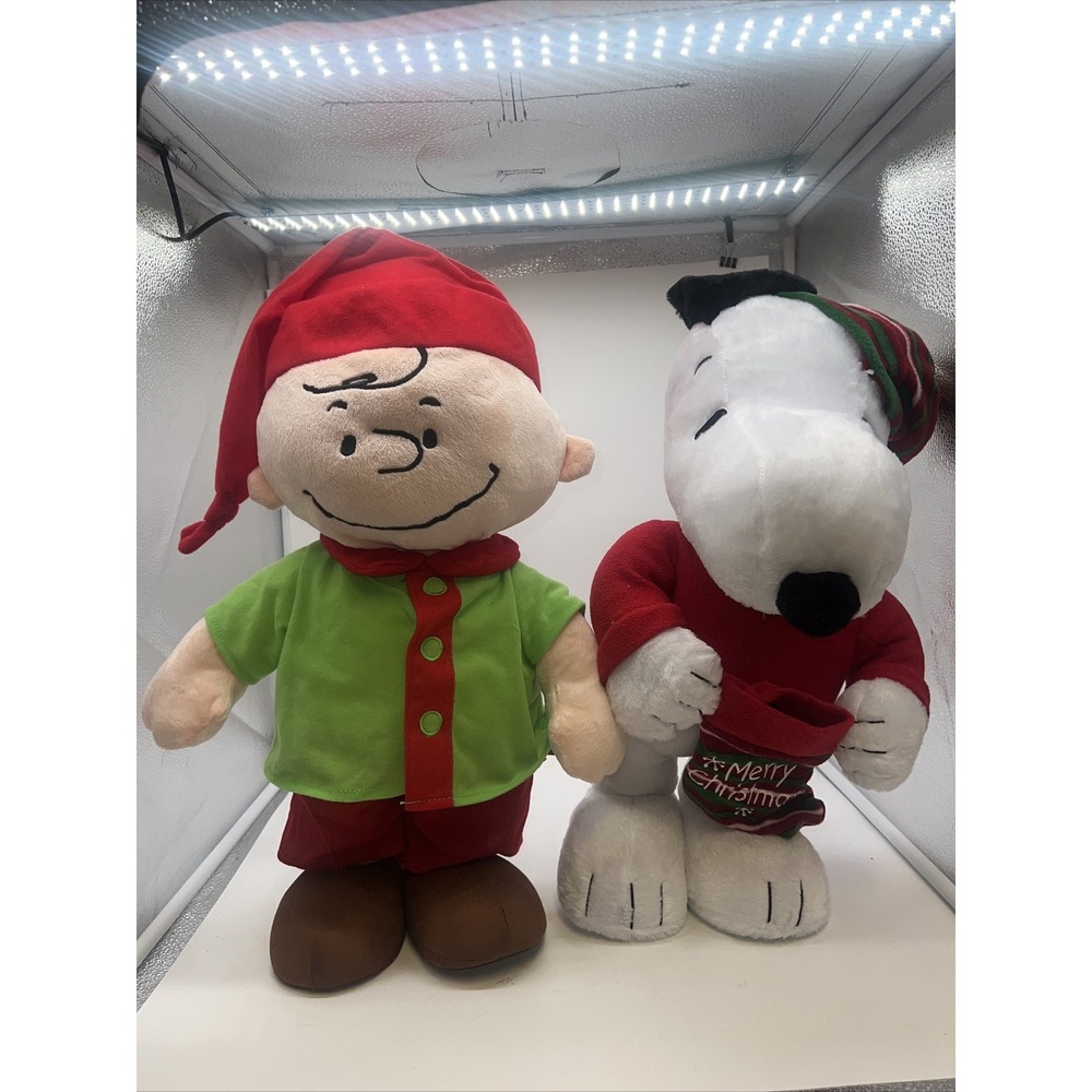 Peanuts Charlie Brown And Snoopy Christmas Door Greeters 22" Tall